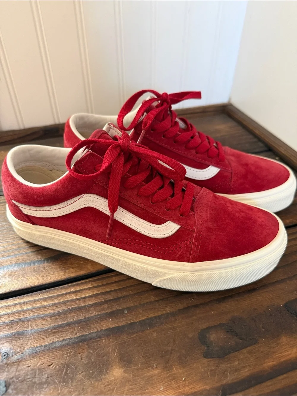 Vans Chili Pepper Old Skool Pig Suede Low-Top Sneakers